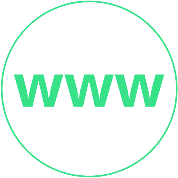 Icon of 3 w's (www)